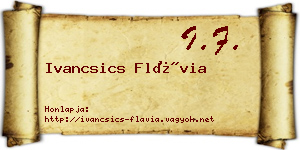Ivancsics Flávia névjegykártya